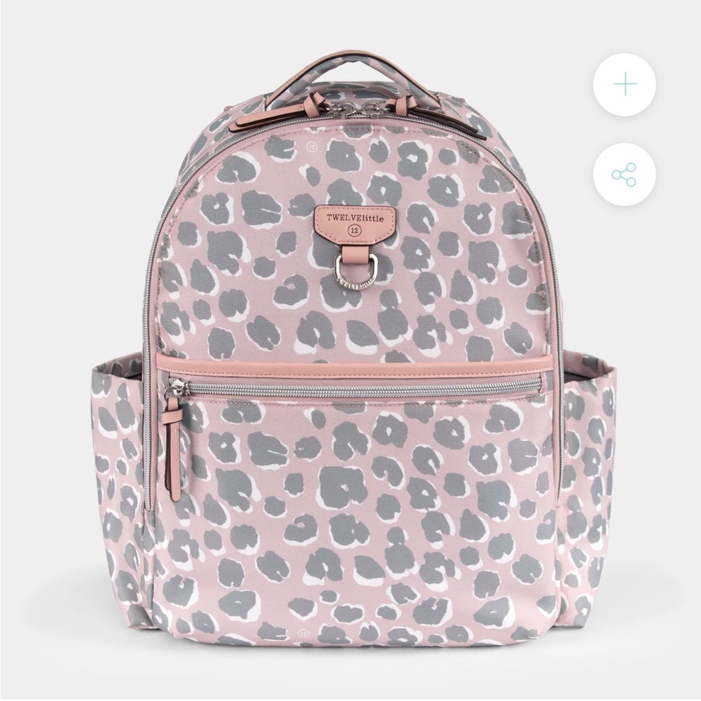 Pink and Gray Leopard Print Kids Backpack